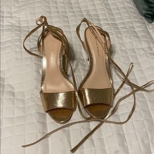 Loeffler Randall gold heels